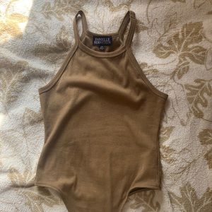 Ribbed Halter Neck Bodysuit